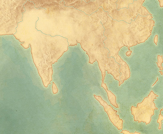 mapa asie